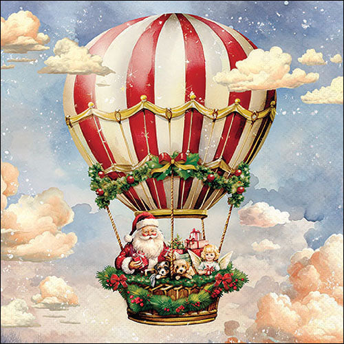 Santa's Air Balloon - Napkin