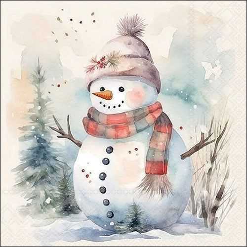 Snowman in Nature - Napkin