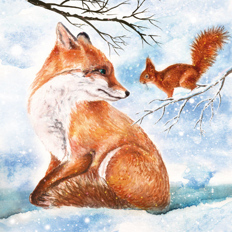 Snowy Friendship - Napkin
