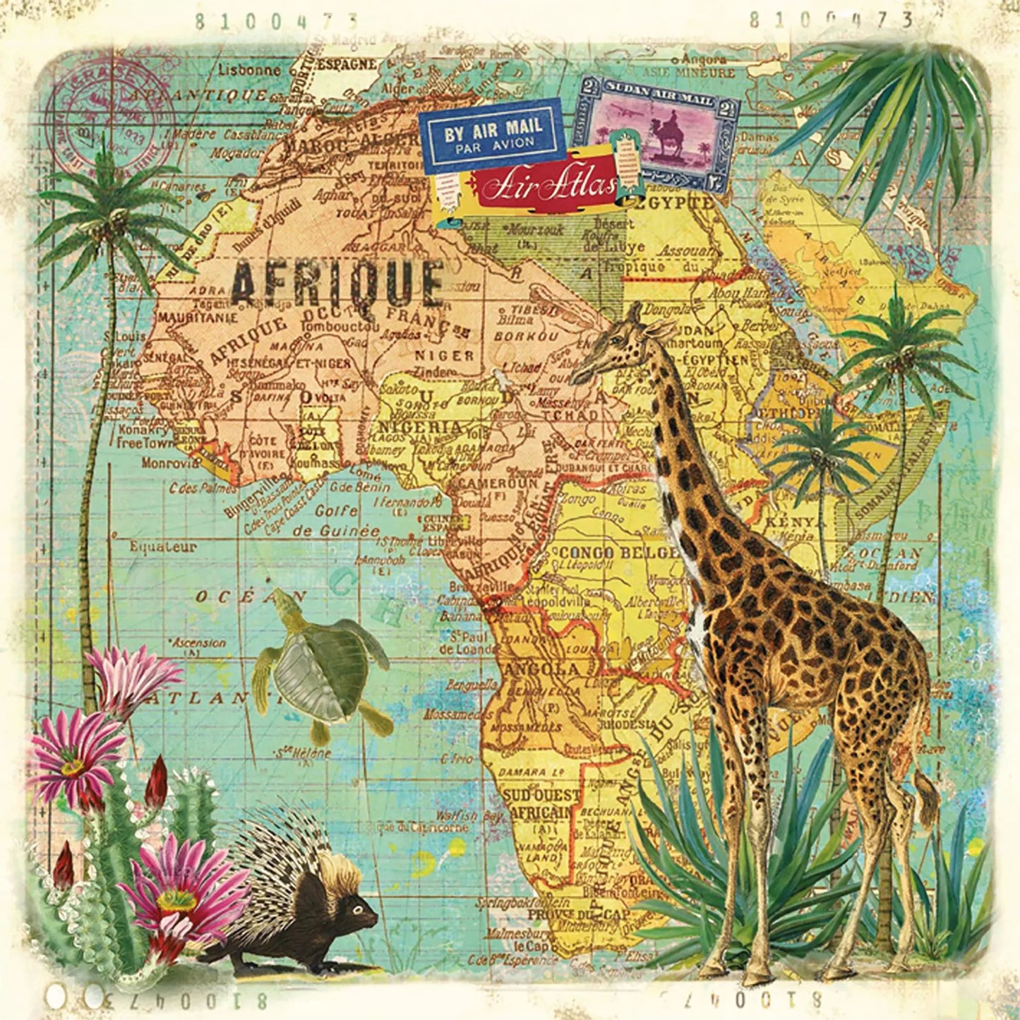 Travel to Africa - Napkin