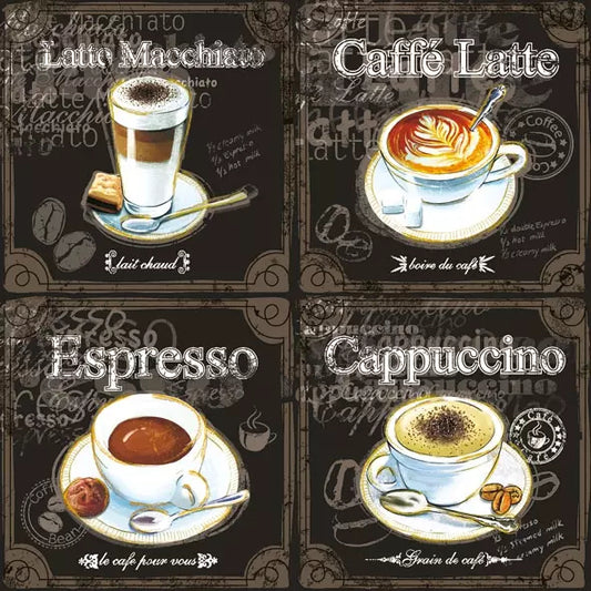 Types Of Coffee - Napkin