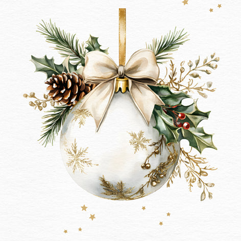 White Bauble - Napkin