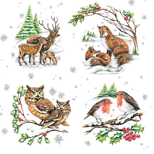 Winter Animals - Napkin