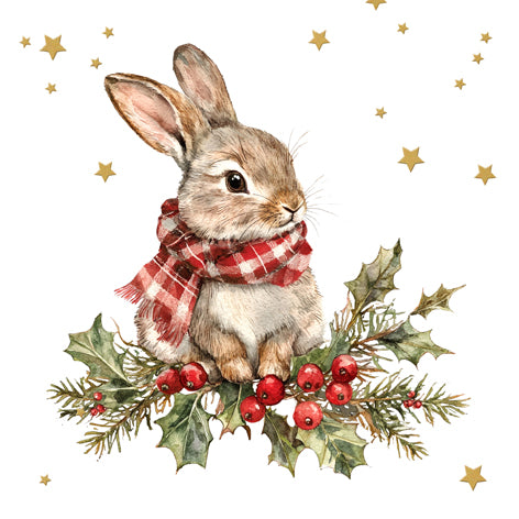 Winter Bunny  - Napkin