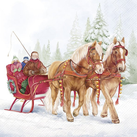 Winter Sleigh Ride IHR - Napkin