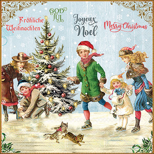 X-mas On Ice BLUE - Napkin