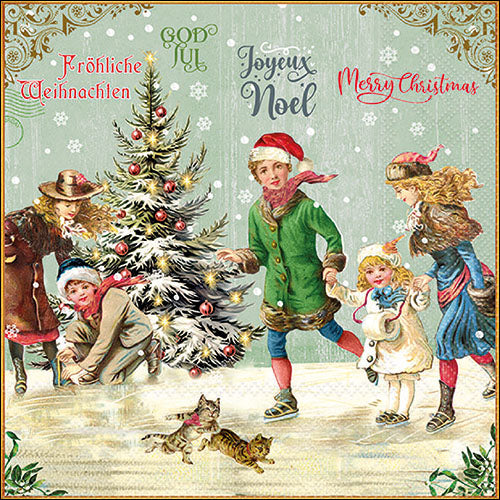 X-mas On Ice GREEN - Napkin