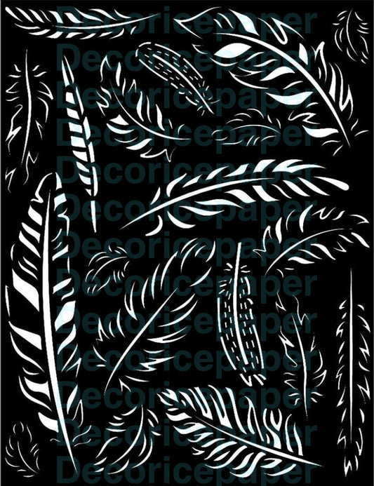 Amazonia Feathers - Stencil
