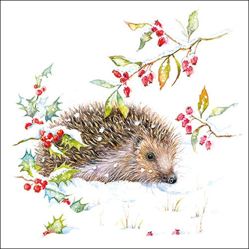 Hedgehog in Winter - Napkin