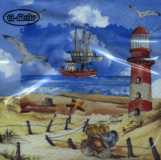 Fishing on the Coast - Napkin