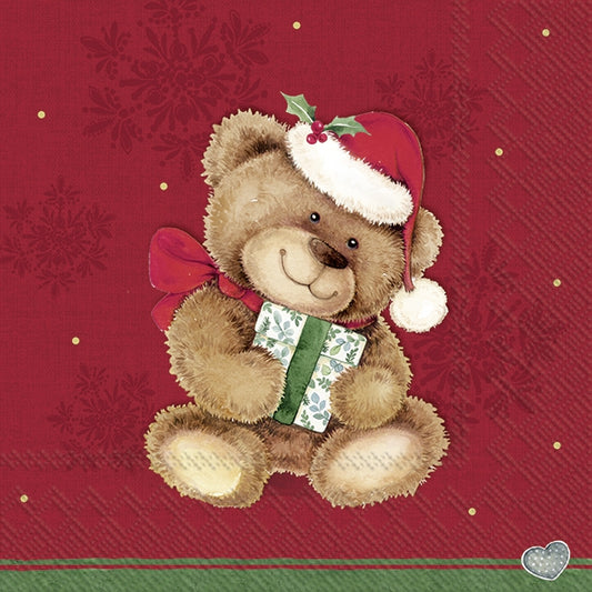 Christmas Teddy RED - Napkin
