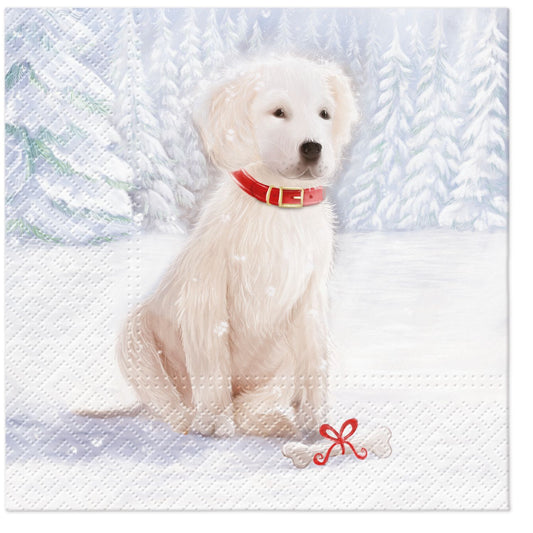 Snow Dog- Napkin