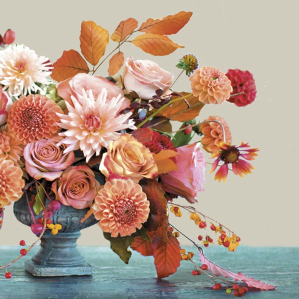 Autumn Bouquet in Vintage Vase - Napkin