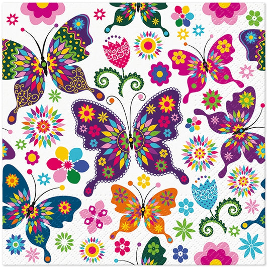 Colourful Butterflies - Napkin