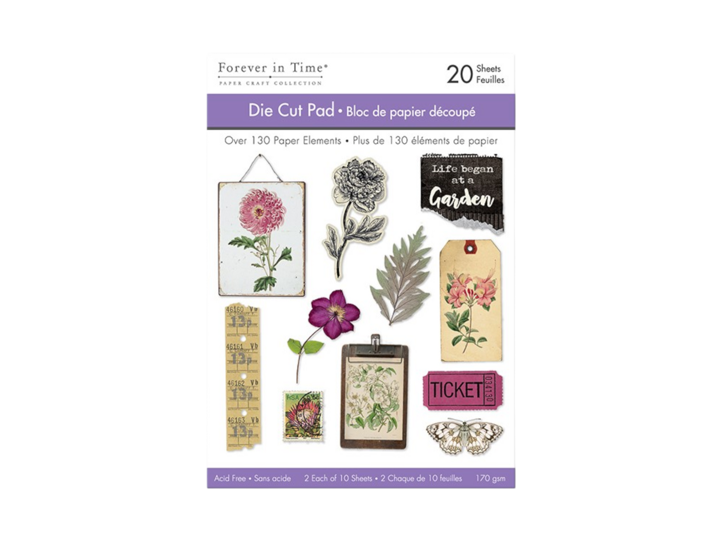 Die Cut Pad 170 gsm - Floral Bloom